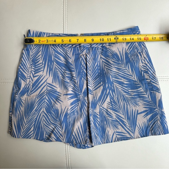 RACHEL ROY ivory and Blue Palm Skort Shorts size 10 - Picture 6 of 8